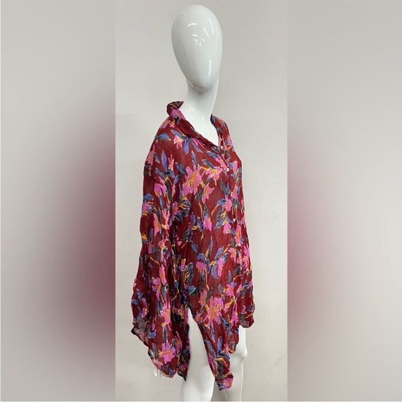 NWT Free People Bali Painterly Tropical Kimono Top Size XS - Picture 2 of 4